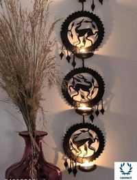 Graceful  Metal Tea Light Candle Holder -  Free Size, Metal, Multipack :1
